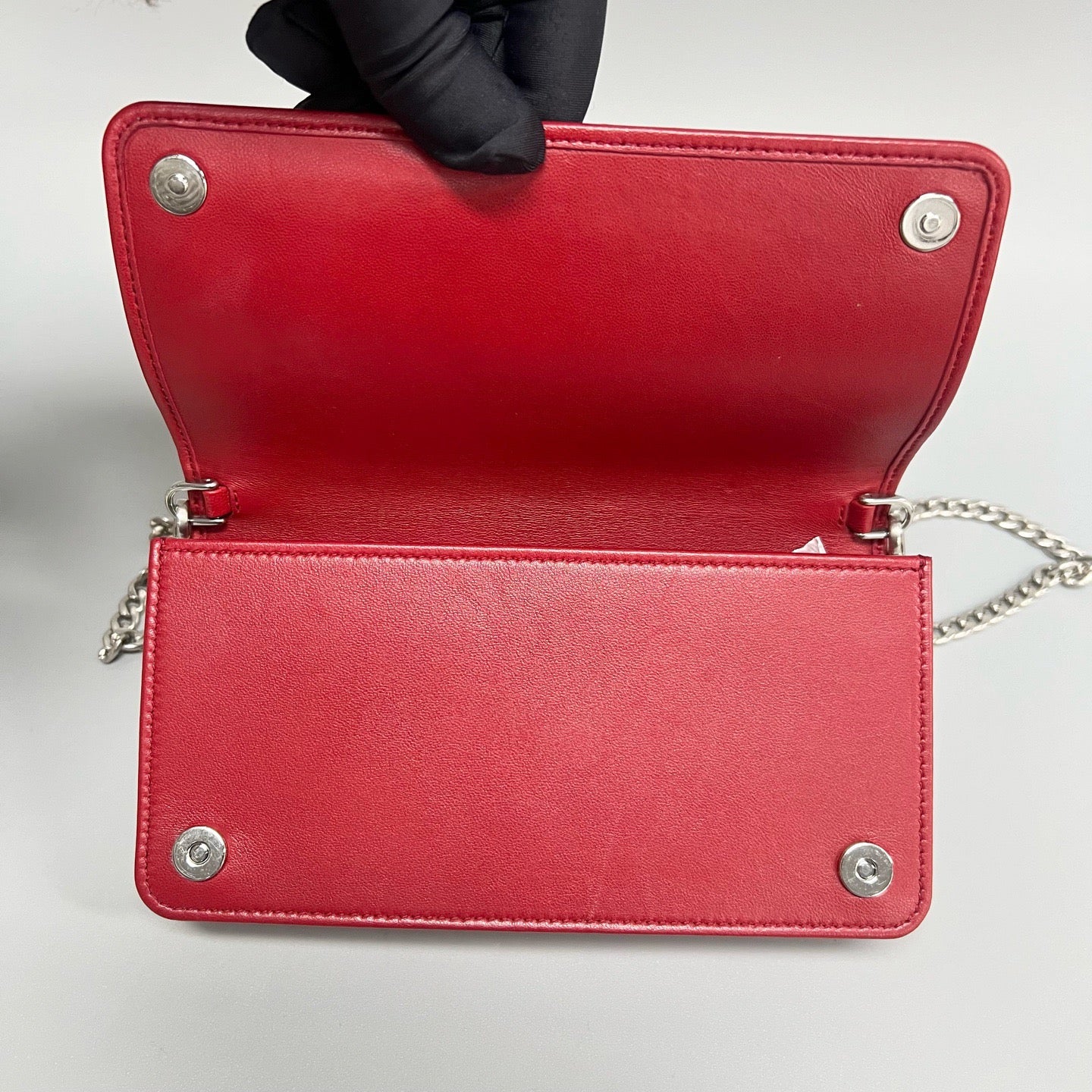 PRADA Triangle Logo Chain Bag