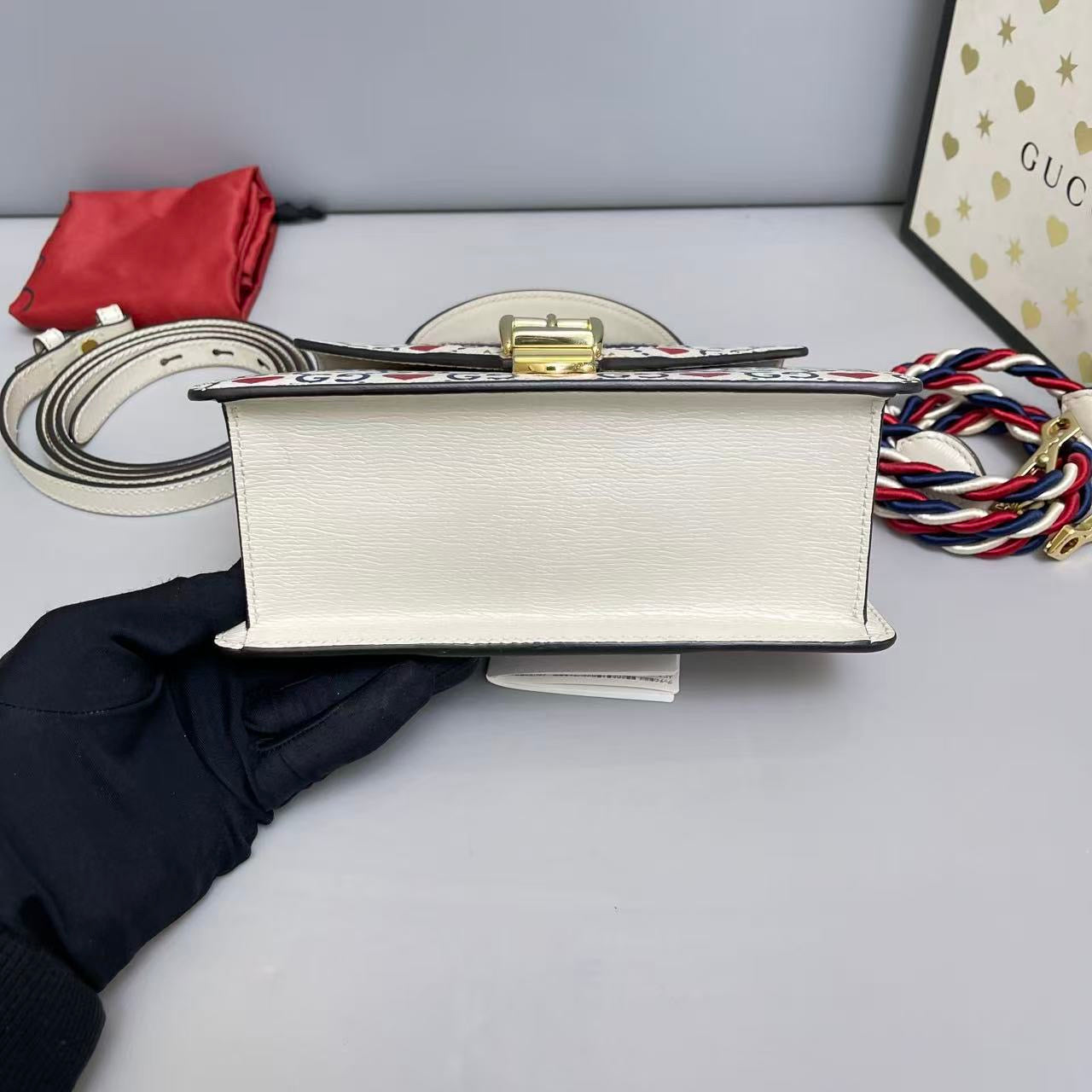 Gucci Sylvie — White Leather Heart Limited Edition