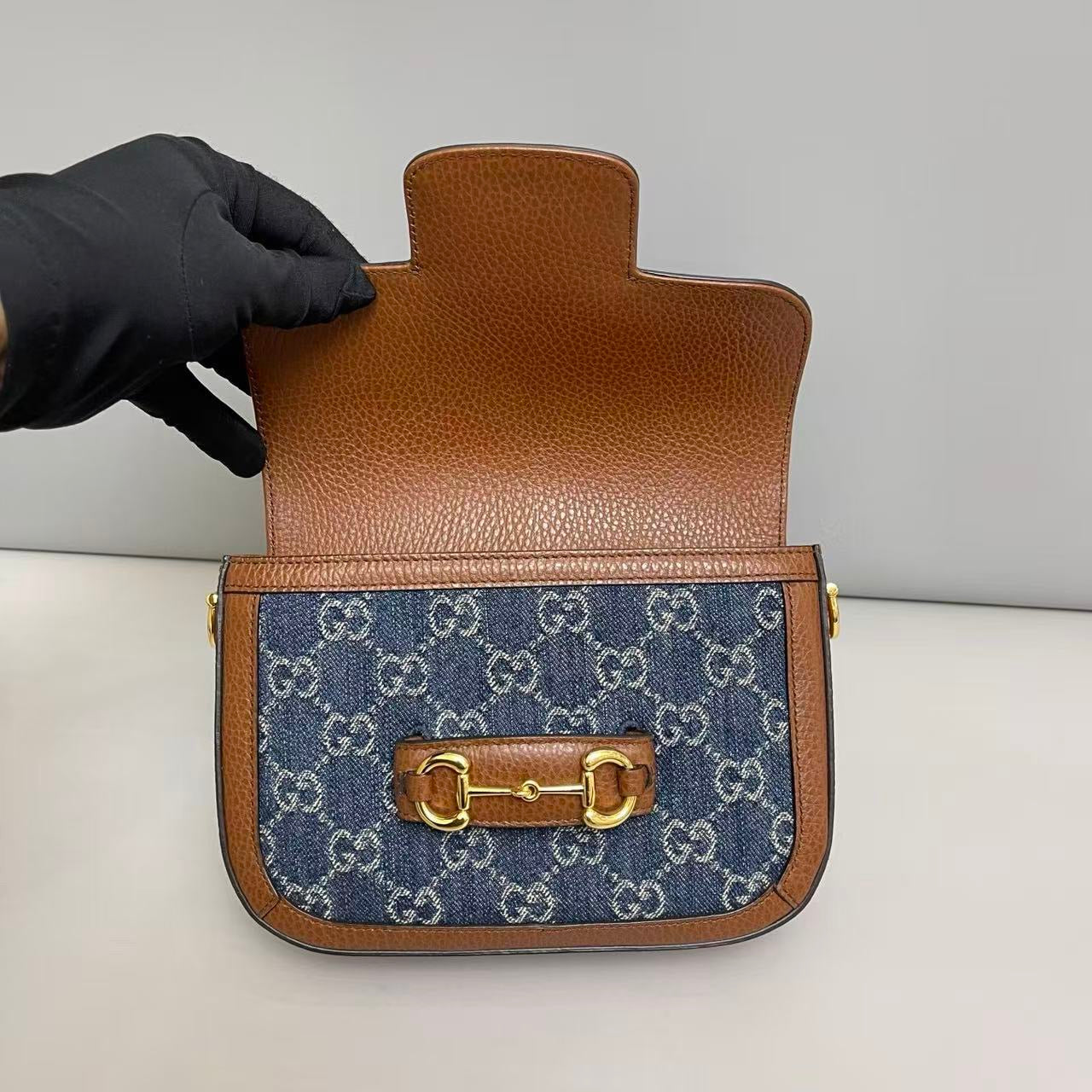 Gucci 1955 Mini Horsebit Saddle Bag
