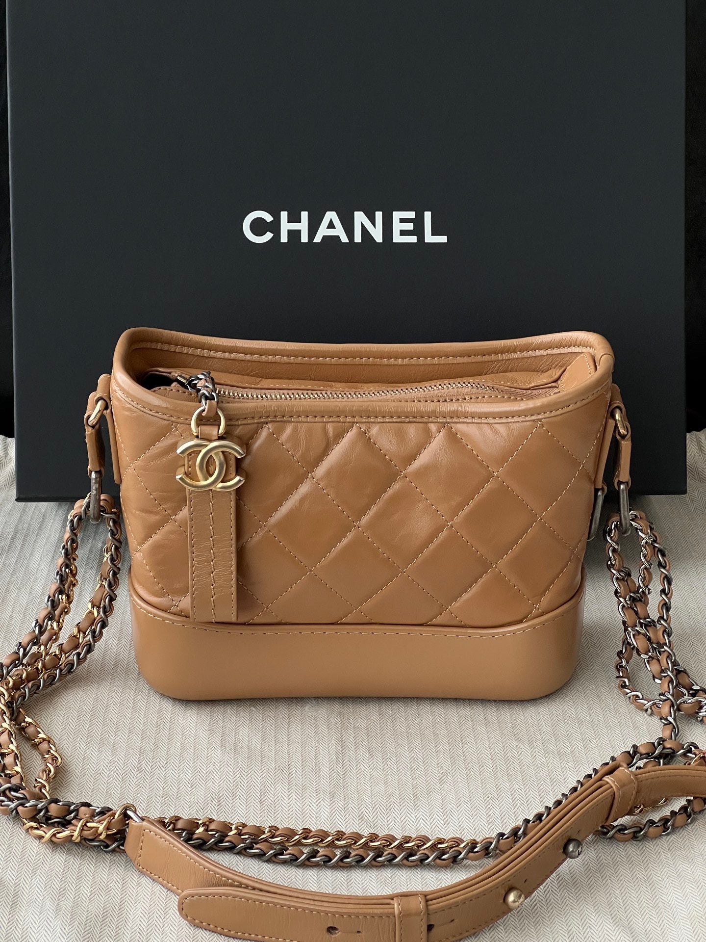 Chanel Gabrielle Small Hobo — Caramel Brown