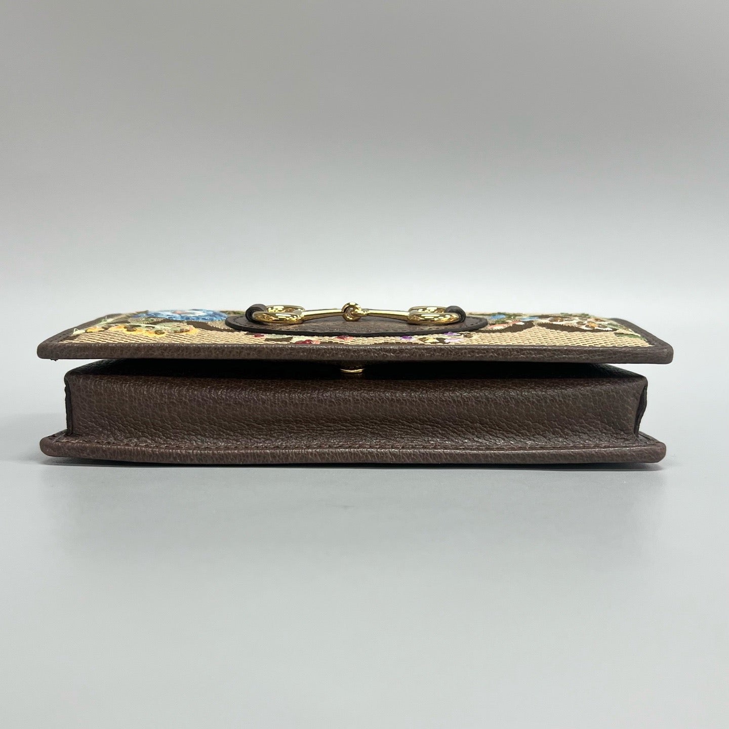 Gucci 1955 Embroidered Canvas Chain Wallet