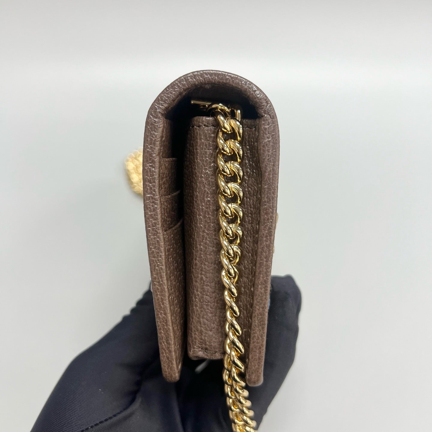 Gucci 1955 Embroidered Canvas Chain Wallet