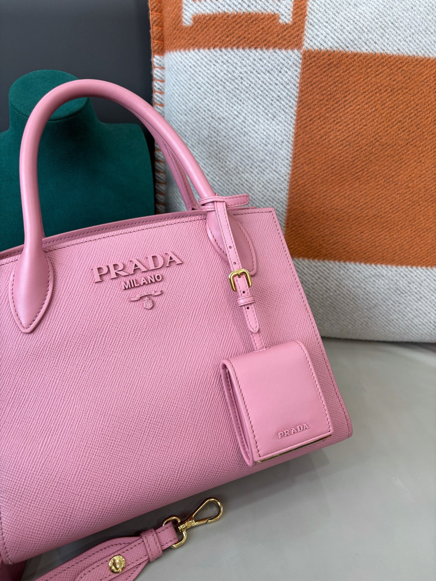 Prada Saffiano Leather Top-Handle & Crossbody Bag