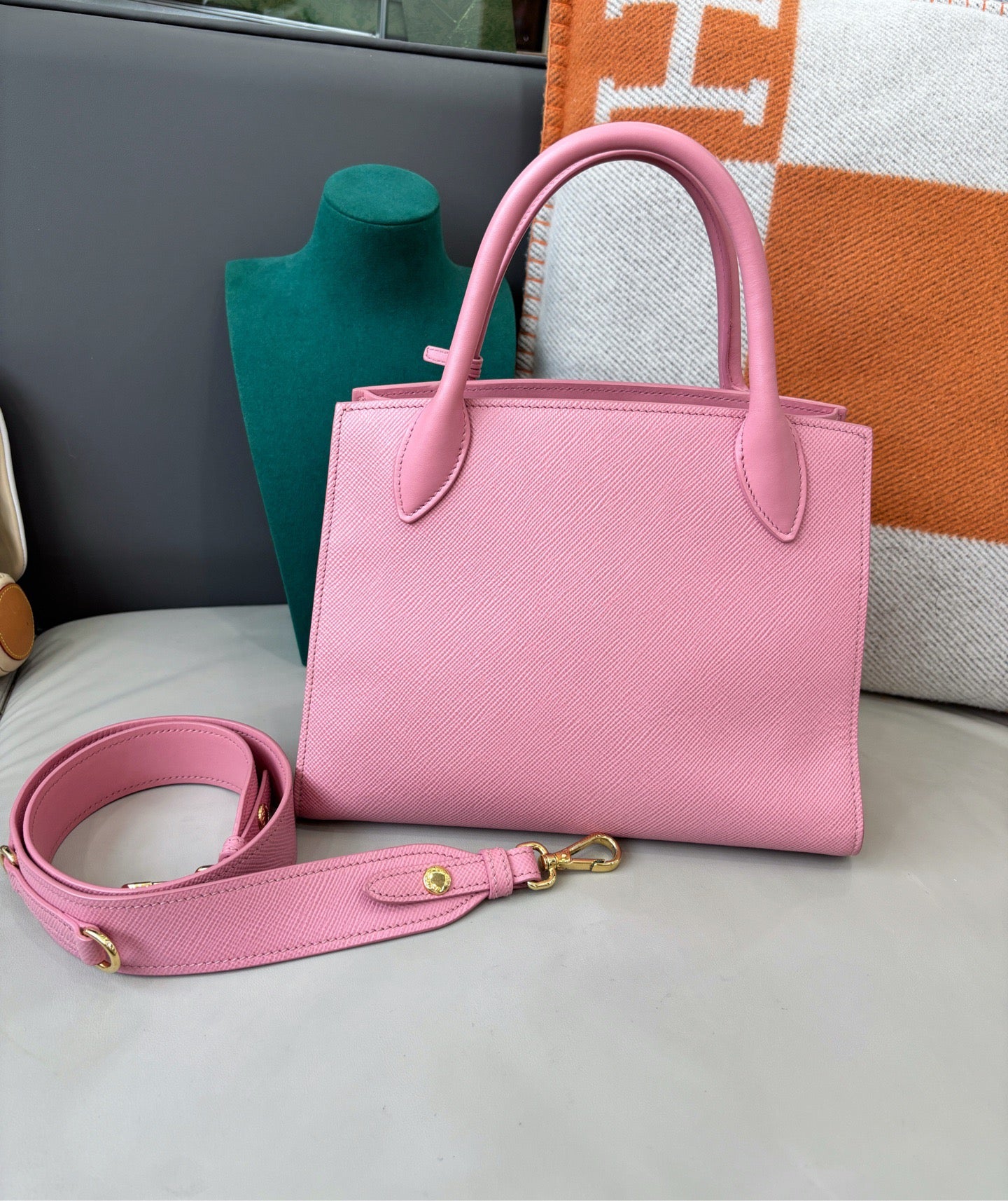 Prada Saffiano Leather Top-Handle & Crossbody Bag