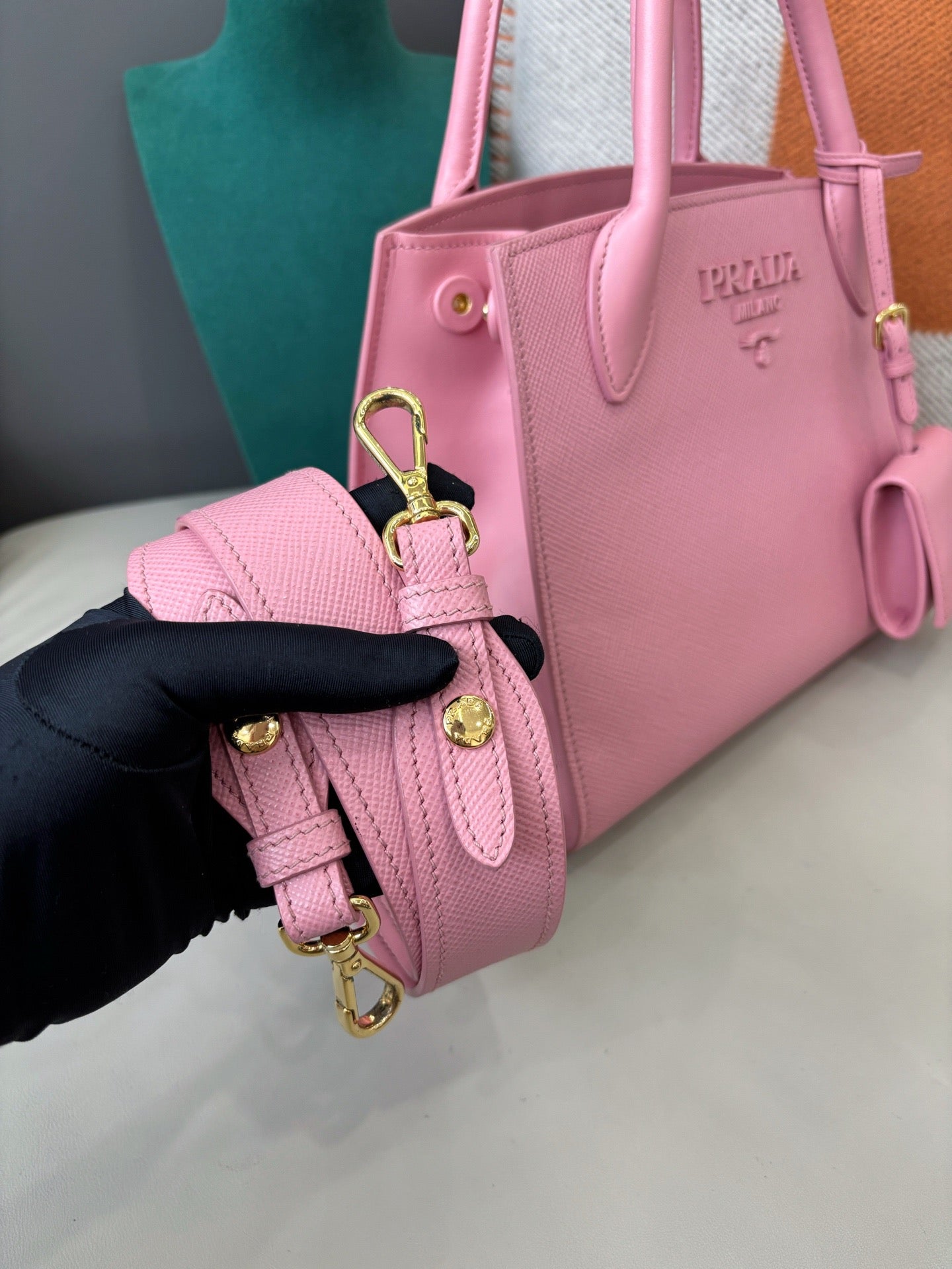 Prada Saffiano Leather Top-Handle & Crossbody Bag