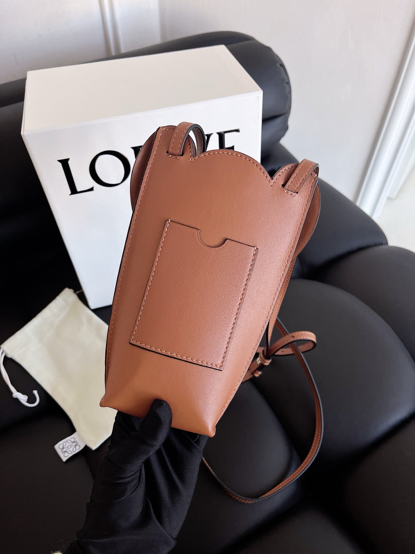 LOEWE Elephant Pocket in Caramel Leather