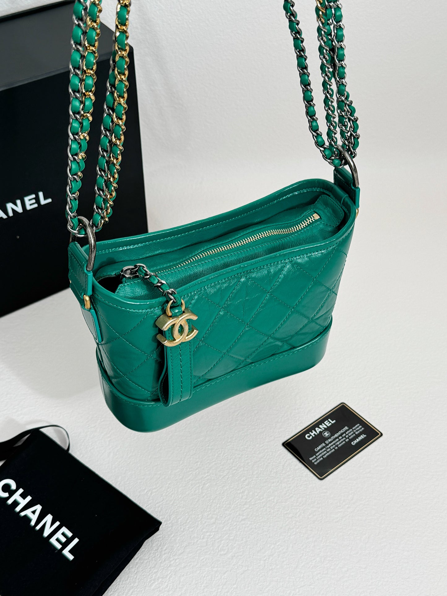 Chanel Gabrielle Small Hobo — Peacock Green