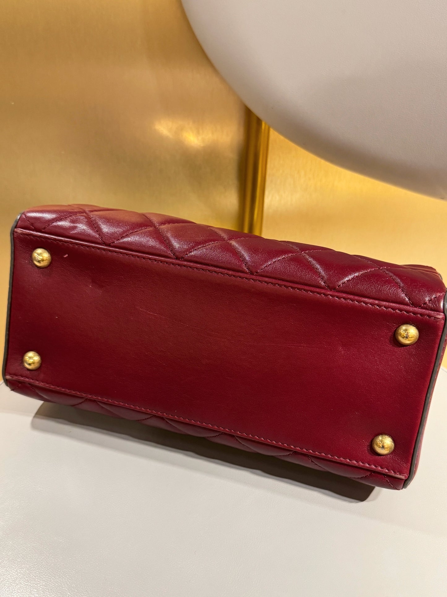 Chanel “Milk Box” Tote — Burgundy Calfskin