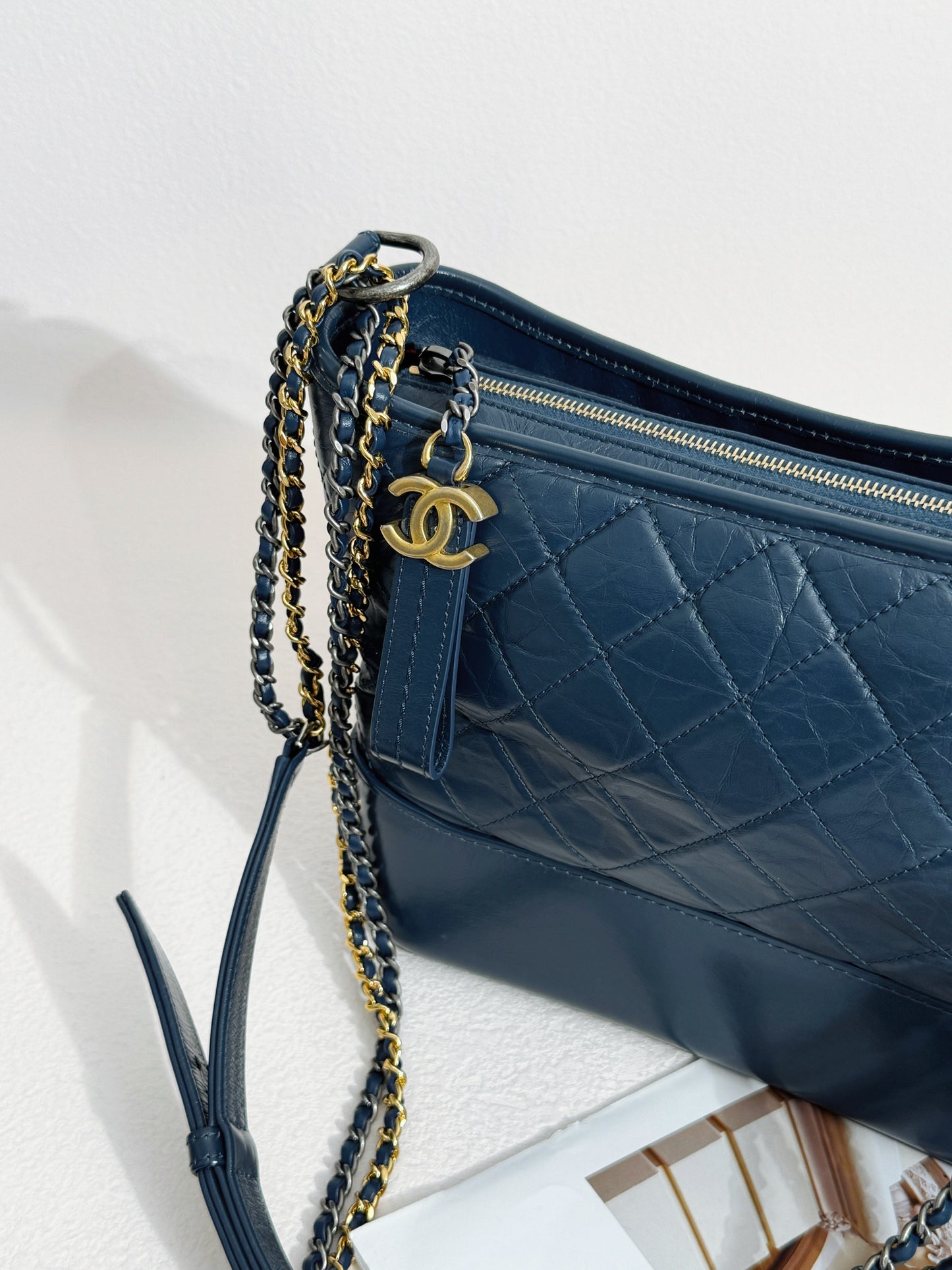 Chanel Gabrielle Medium Hobo — Navy Blue