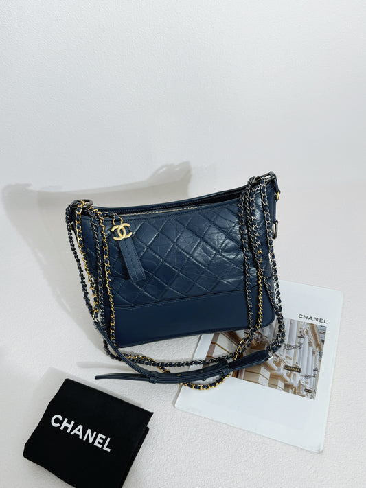 Chanel Gabrielle Medium Hobo — Navy Blue