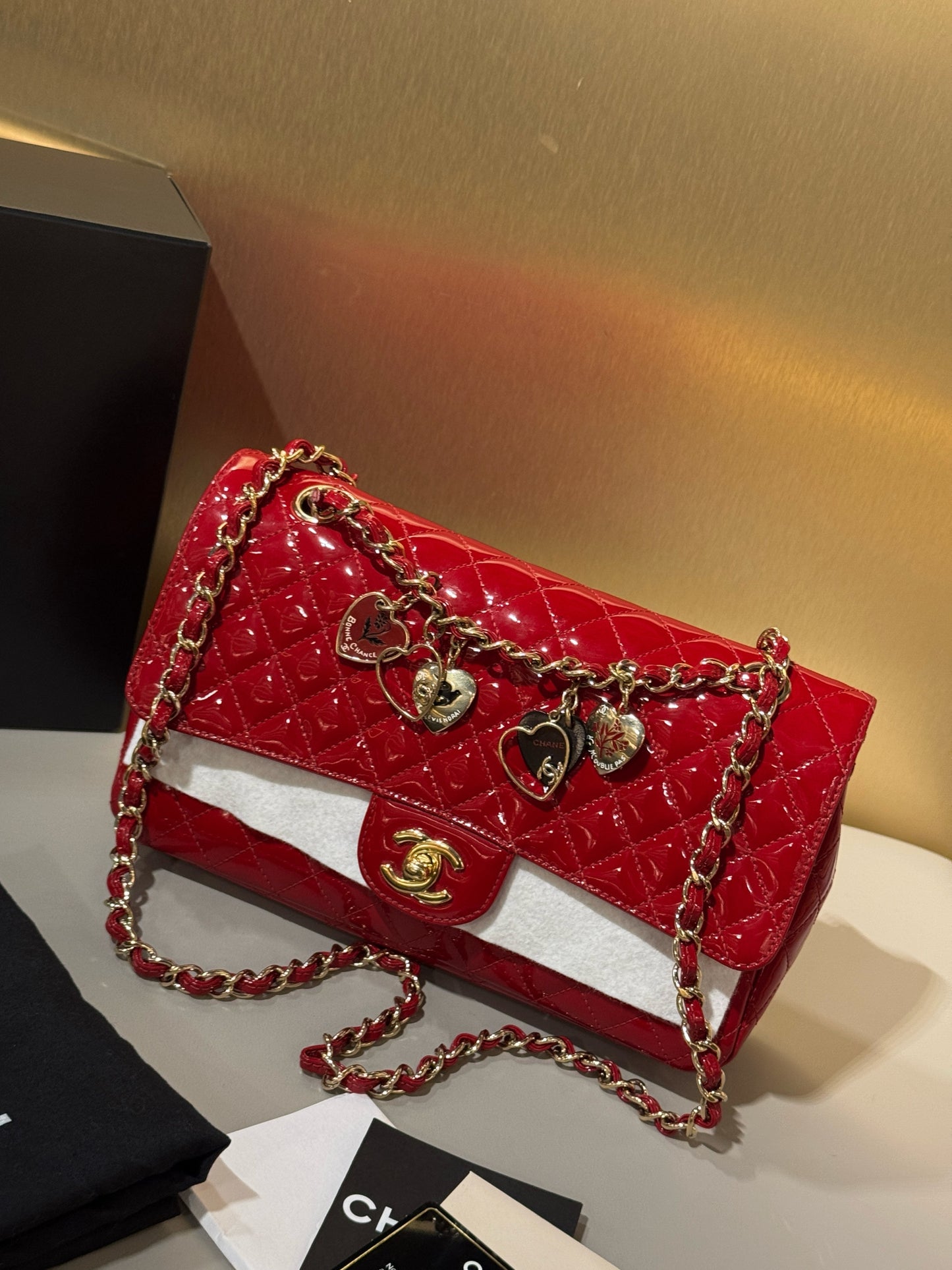 Chanel Classic Flap Medium — Red Patent Leather
