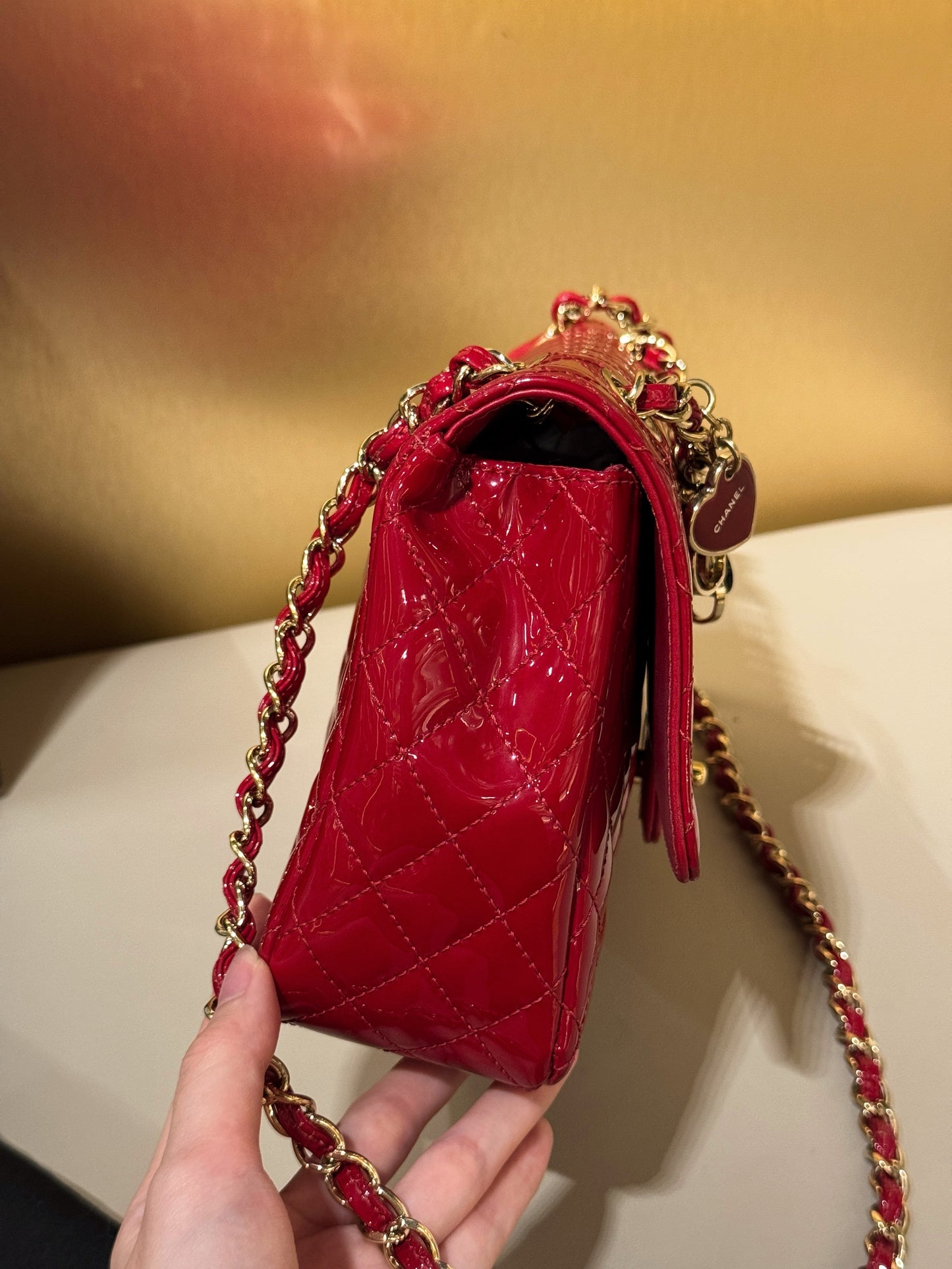 Chanel Classic Flap Medium — Red Patent Leather