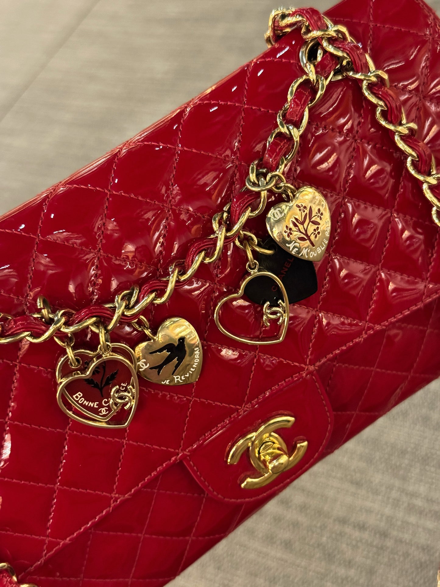 Chanel Classic Flap Medium — Red Patent Leather