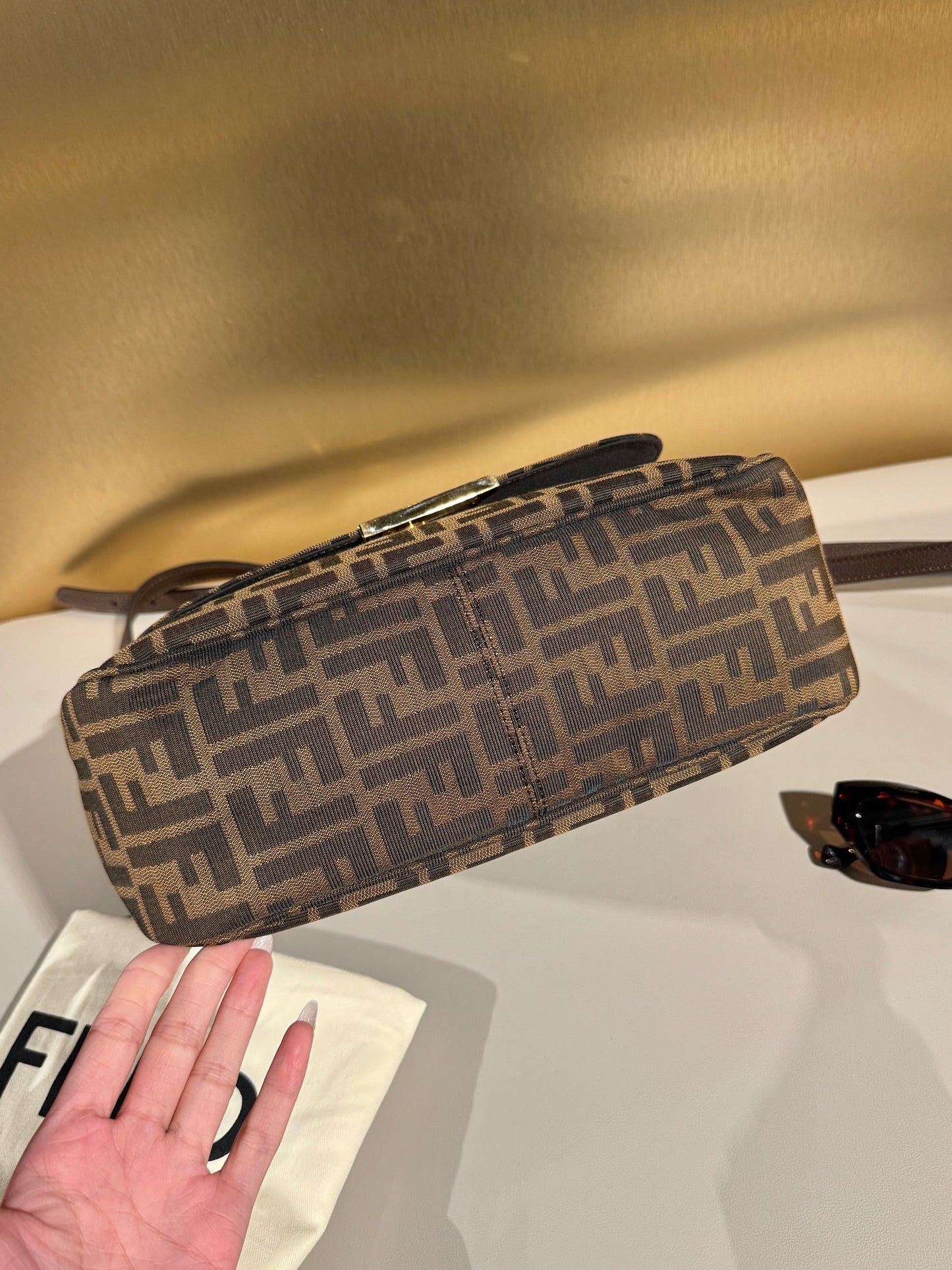 Fendi Vintage Canvas Messenger Bag