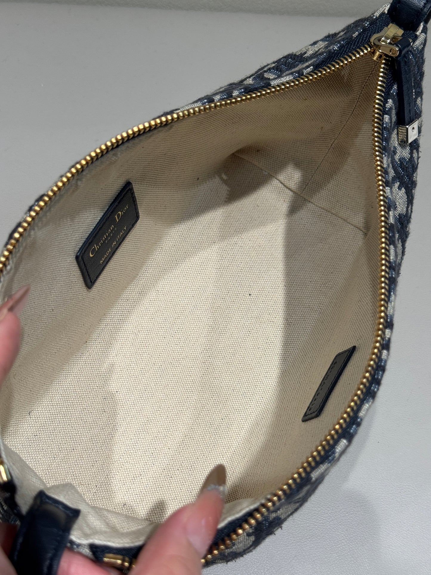 Dior Embroidered Oblique Hobo Box Bag