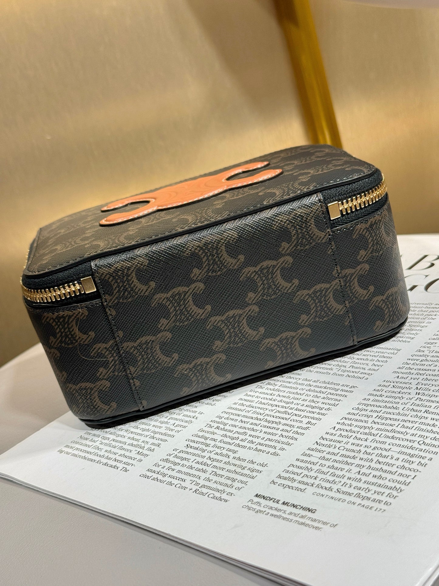 Celine Box On Chain — Triomphe Monogram