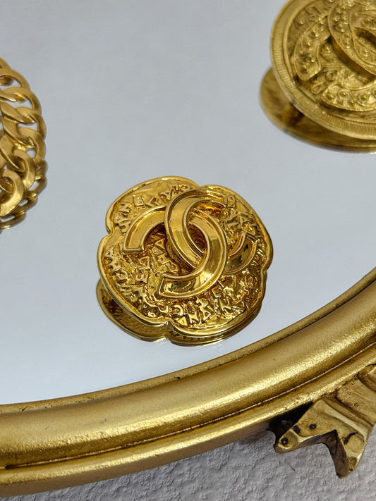 Chanel Vintage Clover & Vine Brooch