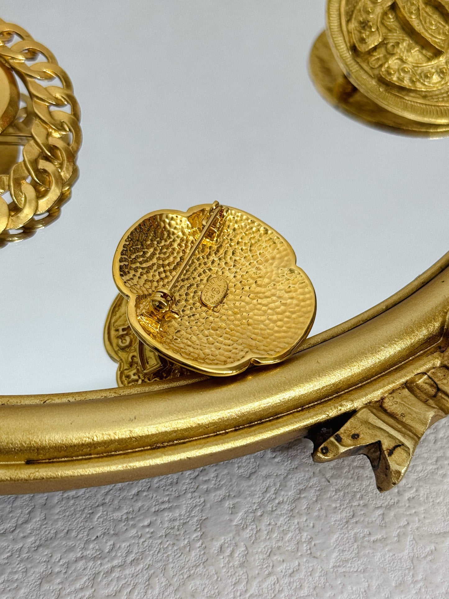 Chanel Vintage Clover & Vine Brooch