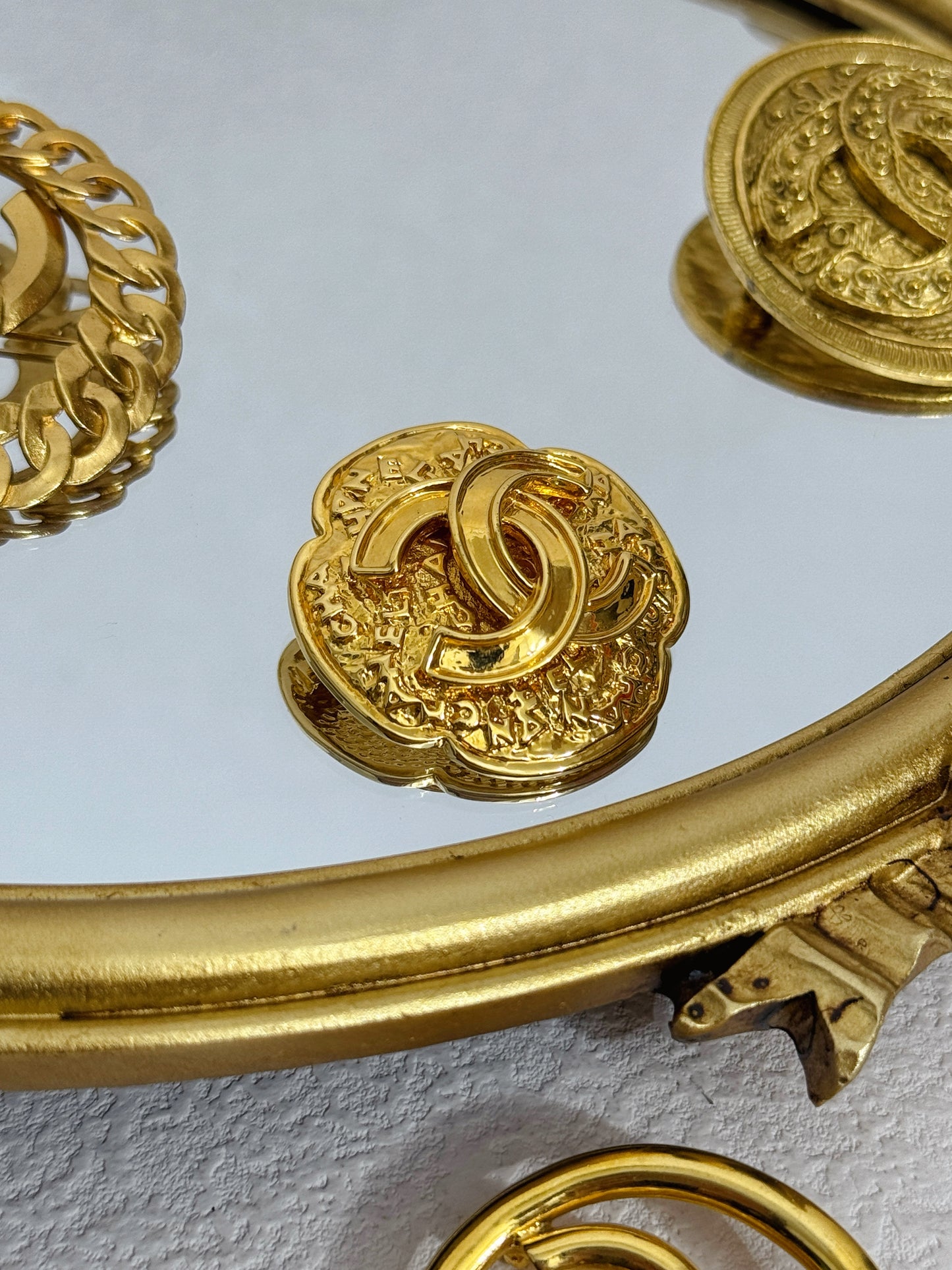 Chanel Vintage Clover & Vine Brooch