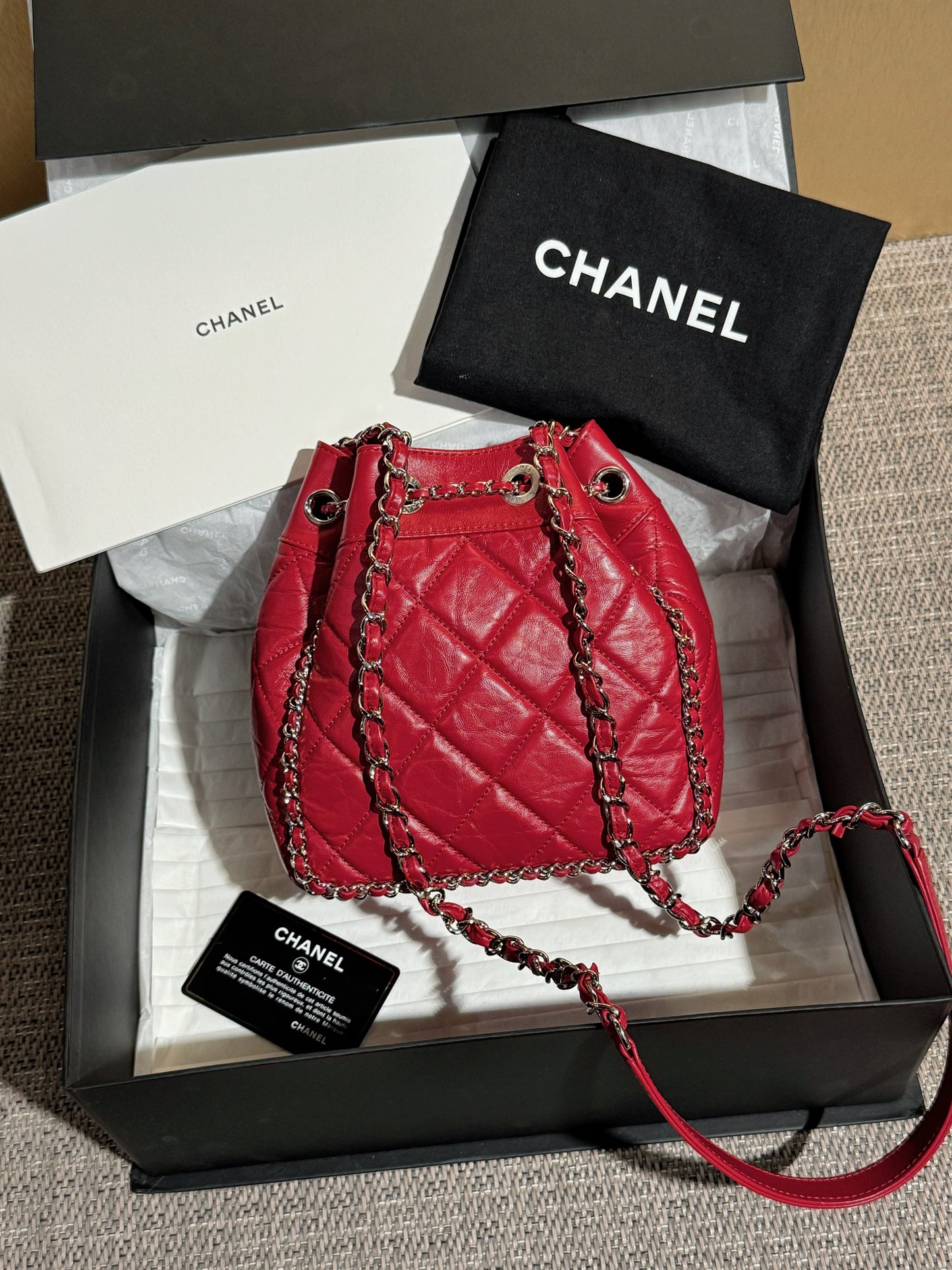 Chanel Drawstring Bucket Bag
