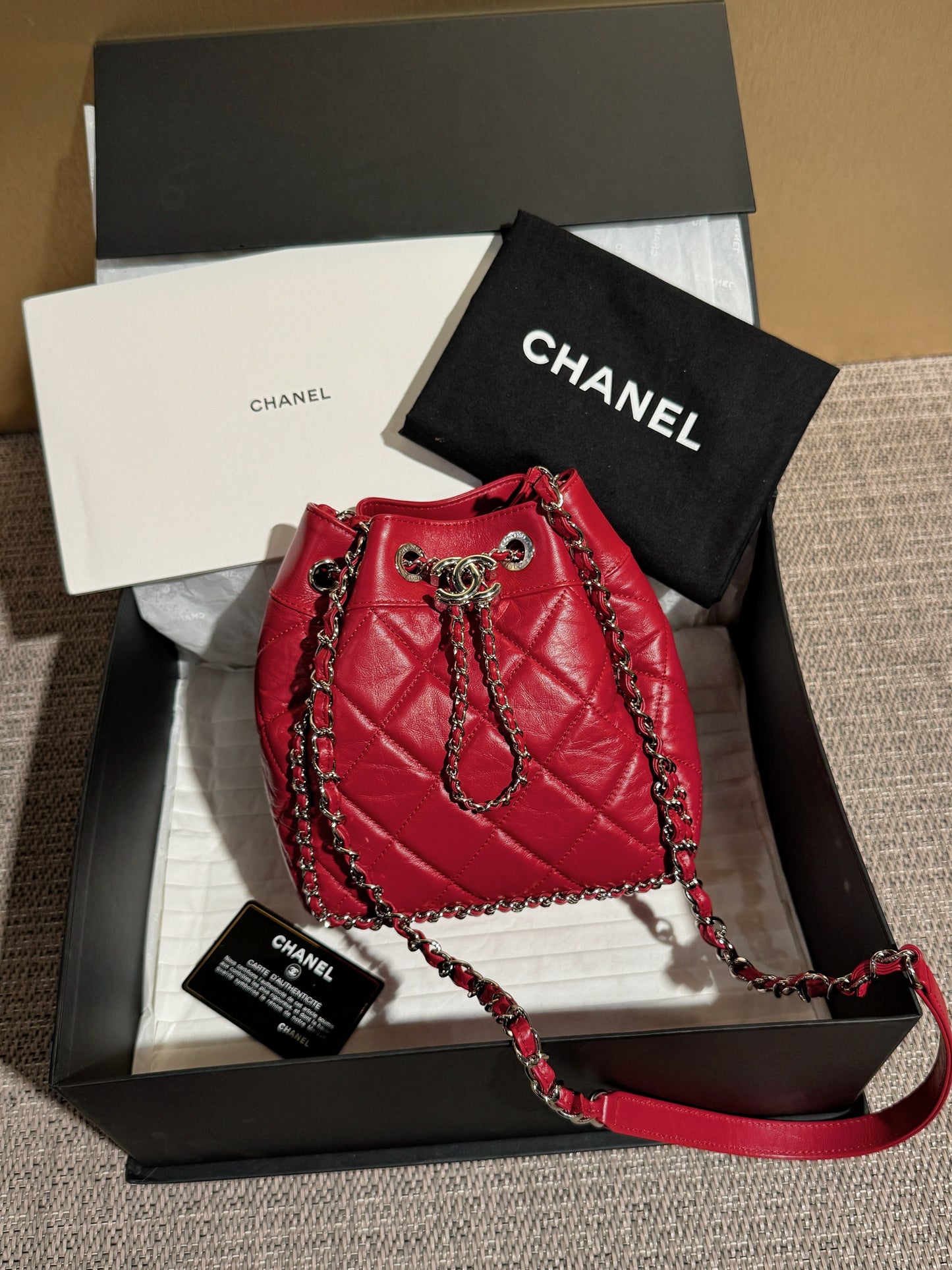 Chanel Drawstring Bucket Bag