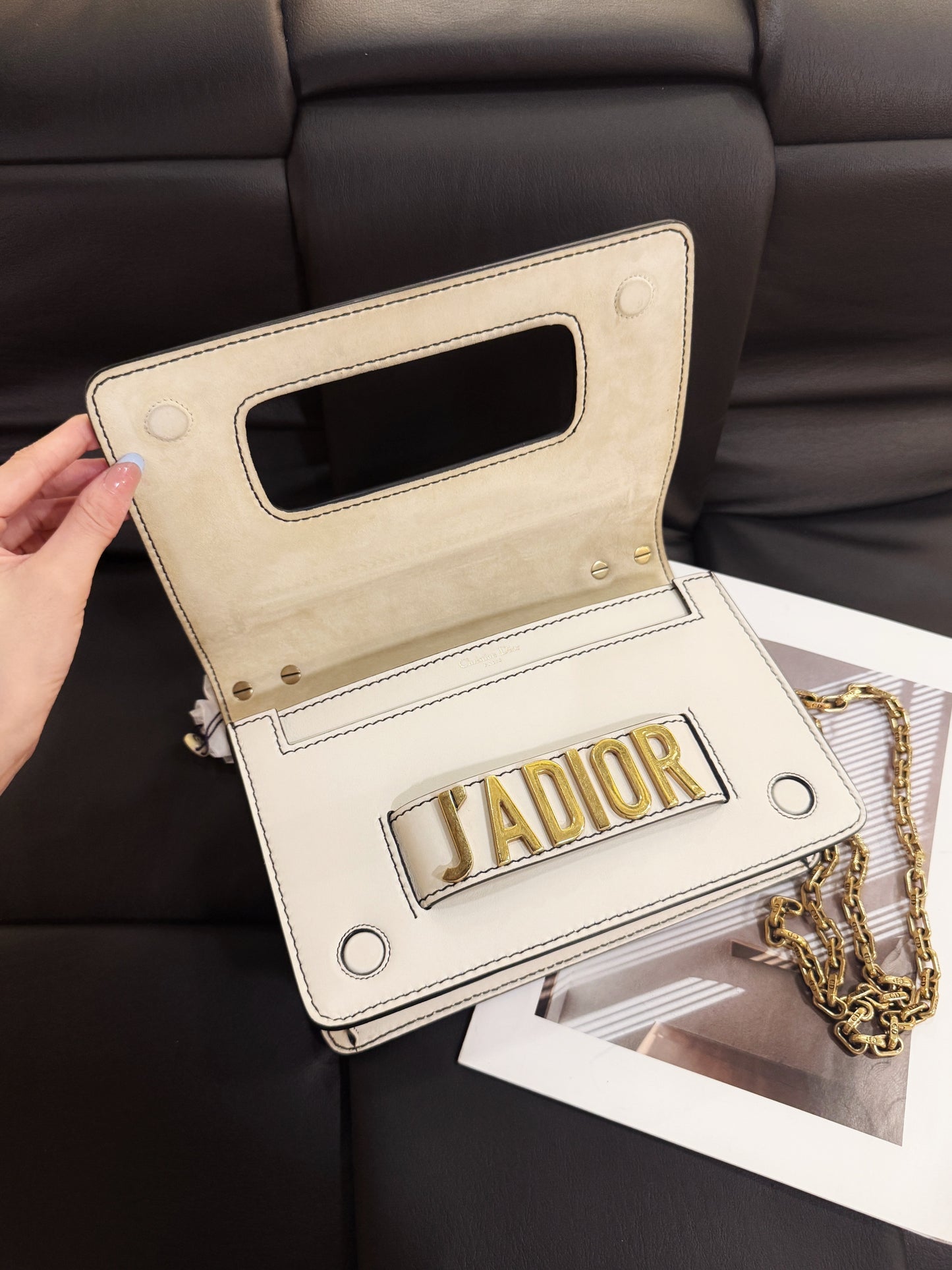 Dior J’adior Chain Bag — Cream White