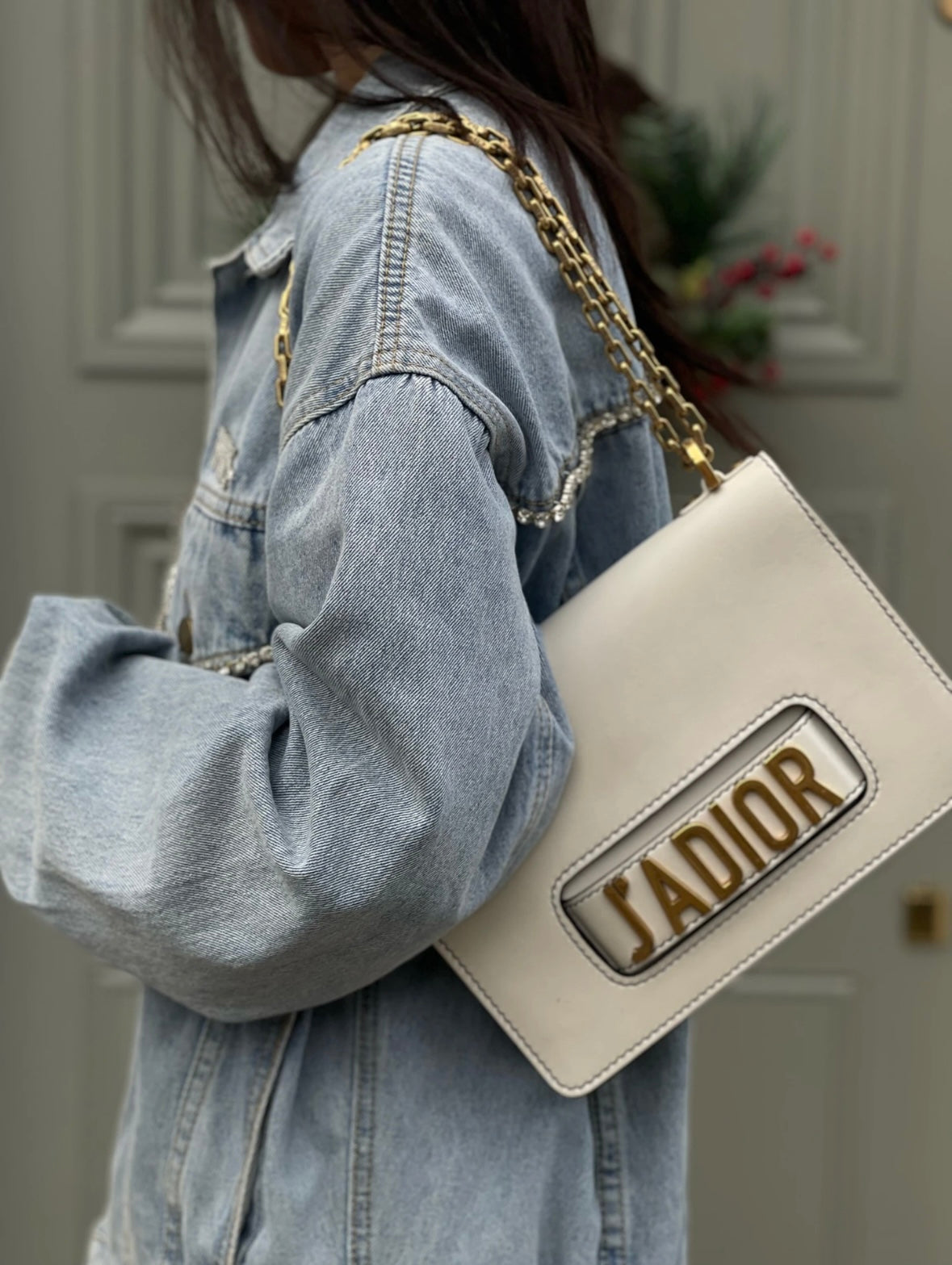 Dior J’adior Chain Bag — Cream White