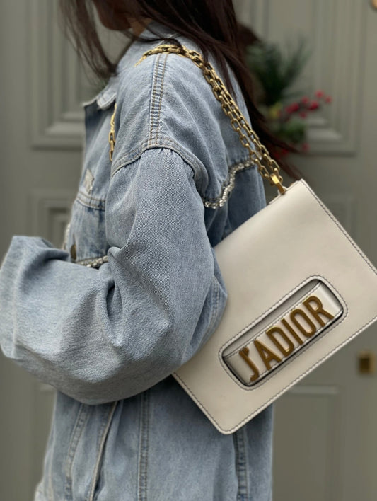 Dior J’adior Chain Bag — Cream White
