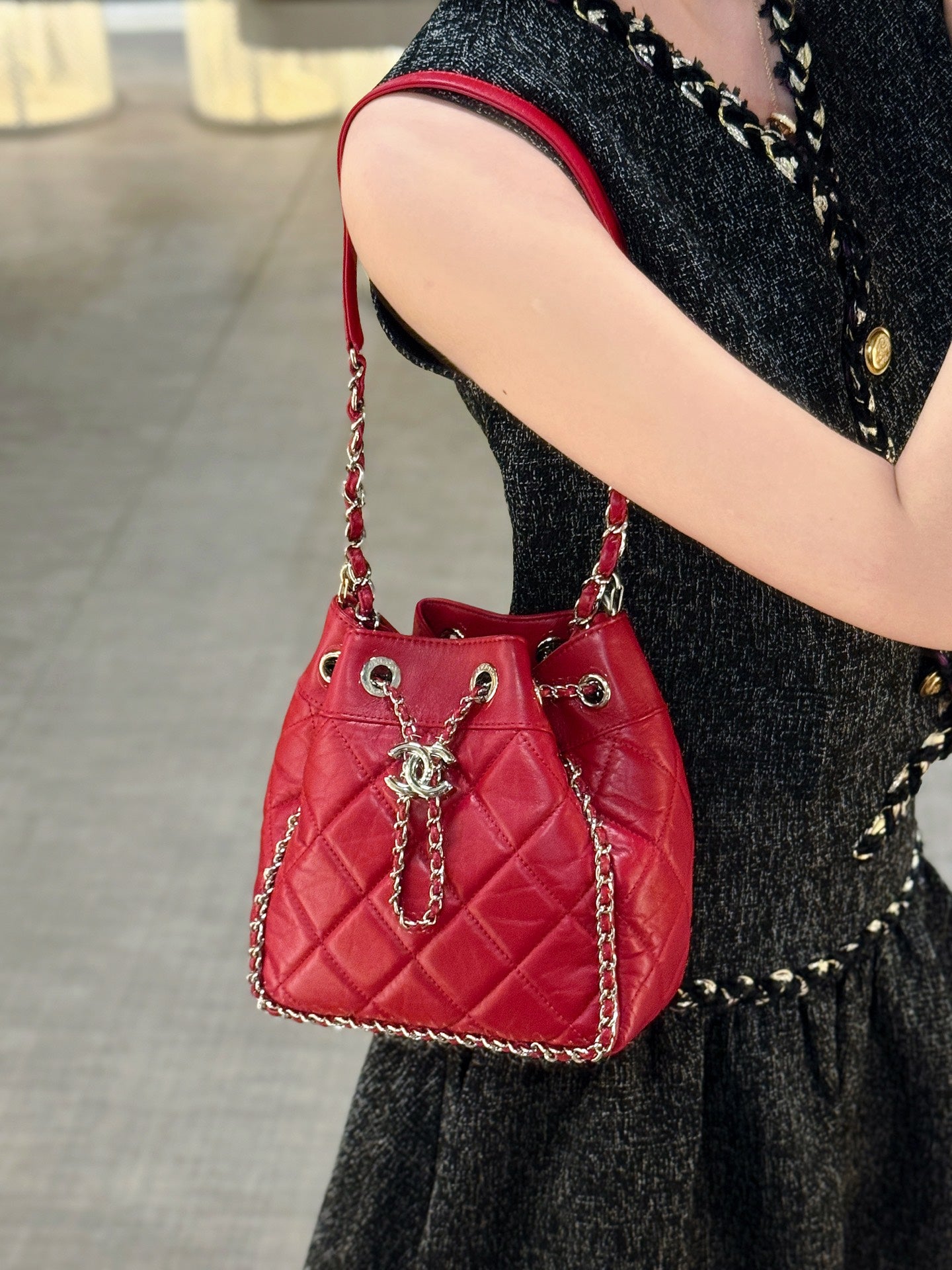 Chanel Drawstring Bucket Bag